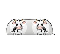 Bolsa de maquillaje con estampado rojo y negro a cuadros, bolsa de cosméticos, bolsa de almacenamiento de viaje, neceser de recepción, estuche para lápices, Vaca Leche de dibujos animados, Talla única