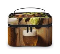 Bolsa de Maquillaje con Forma de Cono de Cerveza y lúpulo, Bolsa de Viaje para artículos de tocador, Estuche de Maquillaje, Bolsas de Almacenamiento para Accesorios y champú.