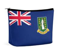 Bolsa de Maquillaje con la Bandera de Las Islas Vírgenes Británicas para Bolso, Bolsa de cosméticos, Organizador de artículos de tocador de Viaje para Mujer