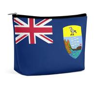 Bolsa de Maquillaje con la Bandera de Santa Elena, Organizador de cosméticos Ligero de PU para Bolso de Viaje para Mujer