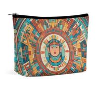 Bolsa de Maquillaje con Patrones de Figuras de civilizaciones Antiguas para Mujer, portátil, Impermeable, para cosméticos, estética, de Mano, para Viajes y Trabajo.