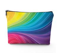 Bolsa de maquillaje con temática de circo, bolsa de maquillaje, bolsa de cosméticos, paisaje de instalaciones de circo en diseño plano, bolsa de maquillaje de lino, gran regalo para viajes,