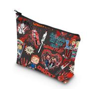 Bolsa de maquillaje con texto en inglés "Friends Til The End", regalo de terror de Halloween para hija, Blk-til the End Bag, Bolsa