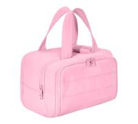 Bolsa de maquillaje cosmética con mango, 29,97 x 18,54 x 21,08 cm. Adorable Travel Bags de gran capacidad, compacto organizador con compartments for Toiletries Makeup Cosmetics, rosa, Se référer au