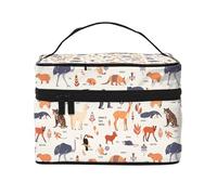 Bolsa de maquillaje de animales sudamericanos, bonitas bolsas de cosméticos para mujeres, bolsa de aseo, bolsa organizadora de maquillaje de viaje grande