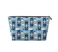 Bolsa de maquillaje de aviones y señales de aviación, bolsas de cosméticos, bolsa de aseo de viaje, bolsa de maquillaje para mujeres, organizador de bolsa de maquillaje de cuero, bonita bolsa de