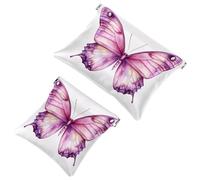 Bolsa de maquillaje de bolsillo, bolsa de maquillaje de viaje impermeable con textura abstracta azul y blanca, mini neceser portátil para maquillaje sin cremallera para mujeres, Multicolor 08, 7.1x5.8