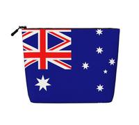 Bolsa de maquillaje de cáñamo falso con bandera de Baviera, organizador de artículos de aseo de viaje, almacenamiento diario, esencial para viajes de negocios, Bandera de Australia, Talla única