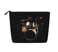 Bolsa de maquillaje de cáñamo falso con estampado de lobo galáctico, organizador de artículos de tocador de viaje, almacenamiento diario, esencial para viajes de negocios, Juego de batería genial