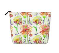 Bolsa de Maquillaje de cáñamo sintético Lotus Under The Moon, Bolsa de Viaje para Maquillaje de cáñamo sintético, Bolsa de cosméticos para Mujeres y niñas.