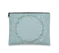 Bolsa de maquillaje de corona, elegante bolsa de viaje para cosméticos, bolsa portátil pequeña de lona con cremallera, organizador de artículos de tocador para el cuidado de la piel de vacaciones