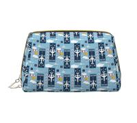 Bolsa de maquillaje de cuero, bolsas de cosméticos de avión y señales de aviación, bolsa de aseo de viaje para mujeres, bolsa de maquillaje, organizador de bolsa de maquillaje de gran capacidad