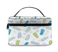 Bolsa de Maquillaje de Cuero, cesto de Ropa Sucia Plegable con asas1, Bolsas de Maquillaje portátiles Impermeables