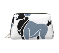 Bolsa de maquillaje de cuero dorado - Bolsa de cosméticos de viaje con estampado de signos del zodiaco de Ram, organizador portátil de artículos de tocador, bolsa con cremallera para uso diario, Gold