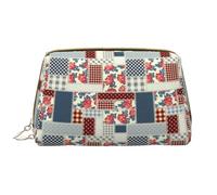 Bolsa de maquillaje de cuero, estilo campestre, neceser de viaje para mujer, bolsa de maquillaje, organizador de gran capacidad, bonita bolsa de maquillaje