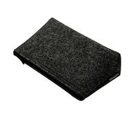Bolsa de Maquillaje de Fieltro, Portátil y Multifuncional, Gris Oscuro | Almacenaje Protector para Cosméticos y Power Bank, Cremallera Flexible, Costuras Finas, Oficina y Viaje