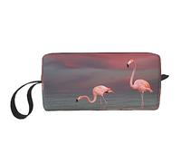 Bolsa de maquillaje de flamenco rosa, bolsas de cosméticos de gran capacidad, bolsa de almacenamiento de viaje portátil, bolsa de aseo diario, Como se muestra en la imagen, Talla única, Organizador de