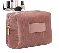 Bolsa de Maquillaje de Gran Capacidad,Bolsa de Maquillaje de Terciopelo | de cosméticos Impermeable con Cremallera - de cosméticos Suave para Hotel, Camping, Viaje de Negocios, Bolsa de as