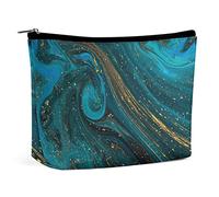 Bolsa de Maquillaje de mármol de Lujo Dream Bolsa de Maquillaje de Viaje de Naturaleza Brillante, Bolsa de Maquillaje de Cuero de PU, Bolsa de cosméticos para Bolso, Bolsa de Aseo portátil, Bolsas d