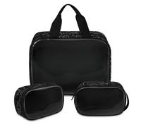 Bolsa de maquillaje de mesa de matemáticas y química para mujeres y hombres, bolsa de cosméticos translúcida, bolsa de baño, bolsa de ducha, 3 piezas de aseo de viaje, organizador de cosméticos,