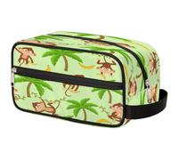 Bolsa de maquillaje de Palm Banana Funny Monkey para mujeres, hombres, niños, niñas, niños, bolsa de lavado, bolsa de viaje, artículos de aseo personal, organizador de cosméticos, bolsa de ducha,