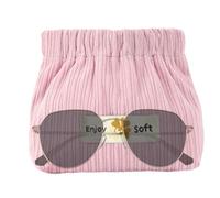 Bolsa de maquillaje de pana, bolsas de cosméticos para mujer, bolsa de maquillaje portátil con apertura elástica, bonita bolsa de maquillaje multifunción para horquilla, diadema, joyas, hisopo de