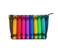 Bolsa de maquillaje de pana de colores - Bolsa de cosméticos versátil con cremallera para uso diario y organizador de capacidad de viaje, Black, Talla única