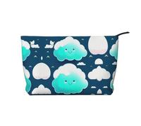 Bolsa de Maquillaje de Pana Two Shy Clouds con Forro Resistente para Viajes y Uso Diario