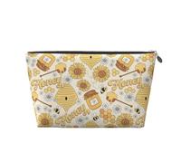 Bolsa de maquillaje de panal de miel, bolsas de cosméticos de viaje, bolsa de maquillaje para mujeres, organizador de bolsas de maquillaje de piel, bonita bolsa de maquillaje, plateado, Una talla