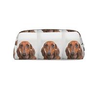Bolsa de maquillaje de perro triste, estuche de cuero, bolsa de aseo de viaje, bolsa de cosméticos, bolsa de almacenamiento diario para mujeres, Silver, Talla única, Organizador de bolsas