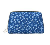 Bolsa de maquillaje de piel, bolsas de cosméticos para aviones en el cielo, bolsa de aseo de viaje para mujeres, bolsa de maquillaje, organizador de bolsas de maquillaje de gran capacidad, bonita