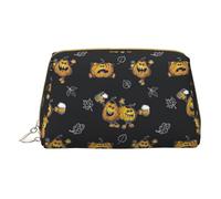 Bolsa de maquillaje de piel con estampado de galaxia, pequeña bolsa de cosméticos para mujer, organizador de cosméticos para bolso, Divertida bruja decorativa de Halloween, One Size