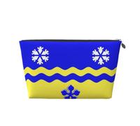 Bolsa de maquillaje de piel con la bandera del Príncipe George - Bolsa impermeable para cosméticos