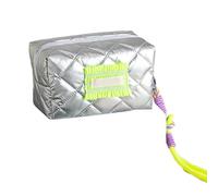 Bolsa de maquillaje de piel sintética de gran capacidad, para lavar hermosos lazos, artículos de tocador cosméticos, almacenamiento de viaje para maquillaje diario con hermosos lazos, a, Belleza