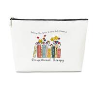 Bolsa de maquillaje de piel sintética para trabajadora de terapia ocupacional y terapeuta, para su psicóloga, te ayuda a crecer a tu máximo potencial, regalo de cumpleaños y Navidad, regalo de