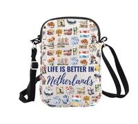 Bolsa de maquillaje de recuerdo de los Países Bajos, regalo de viaje, Holanda, Holanda, regalo holandés, En Países Bajos Cr Eu, Bolsa de cosméticos con impresión