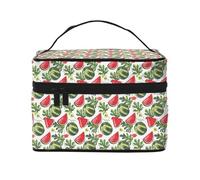 Bolsa de maquillaje de sandías, bonitas bolsas de cosméticos para mujer, bolsa de aseo personal, bolsa organizadora de maquillaje de viaje grande