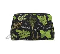 Bolsa de maquillaje de tomillo, eneldo y romero, con divisor, bolsa de aseo de viaje, bolsa de cosméticos portátil, Silver, One Size