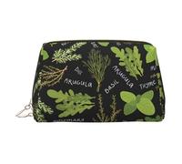 Bolsa de maquillaje de tomillo, eneldo y romero, con divisor, bolsa de aseo de viaje, bolsa de cosméticos portátil, Gold, One Size