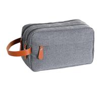 Bolsa de Maquillaje de Viaje 10x4x6 Pulgadas de 2 Capas de Maquillaje de Bolsillo con Cremallera y manejo de Casos cosméticos portátiles para Hombres Cosméticos