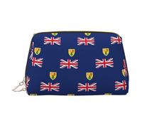 Bolsa de maquillaje de viaje con compartimento, bolsa organizadora de cosméticos portátil, diseño de bandera de las Islas Turcas y Caicos, Gold, One Size