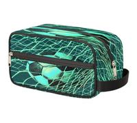 Bolsa de maquillaje de viaje con diseño de balón deportivo para mujeres, hombres, niños, niñas, niños, bolsa de lavado, neceser organizador de artículos de tocador y artículos de aseo, color, Talla