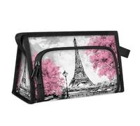 Bolsa de maquillaje de viaje con diseño de la Torre Eiffel para mujeres, hombres, niños, niñas, niños, pintura de la Torre Eiffel, bolsa de lavado multiusos, bolsa de aseo para cosméticos, artículos