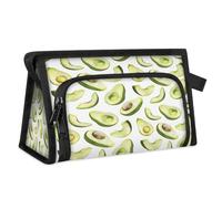 Bolsa de maquillaje de viaje con estampado de aguacate fresco para mujeres, hombres, niños, niñas, niños, frutas, aguacate, bolsa de lavado, bolsa de aseo multiusos, bolsa de aseo para cosméticos,