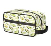 Bolsa de maquillaje de viaje con estampado de aguacate fresco para mujeres, hombres, niños y niñas, bolsa de lavado de frutas, aguacate, neceser organizador de artículos de aseo, color, Talla única,
