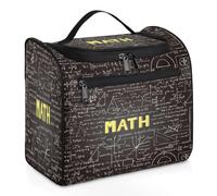 Bolsa de maquillaje de viaje con fórmula matemática para mujeres, hombres, niñas, niños, matemáticas, 11.2 L, bolsa de aseo colgante, organizador de cosméticos, bolsa de ducha, color, 11.2L,