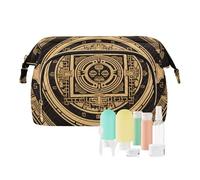 Bolsa de maquillaje de viaje con patrón misterioso de gran capacidad para mujeres, multicolor, Talla única, Informal