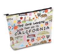 Bolsa de maquillaje de viaje de California, regalo del estado de California, regalo de recuerdo de California, bolsa de viaje de California, regalo de inauguración de la casa, regalos de vocación,