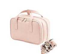 Bolsa de Maquillaje de Viaje Estuche Portátil con Gran Capacidad y 7 | Bolsa De Maquillaje para mujer, cuidado de la piel, cepillo, pintalabios, espejo, protector solar