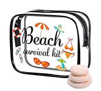 Bolsa de Maquillaje de Viaje Estuche Transparente con Cremallera De Gran